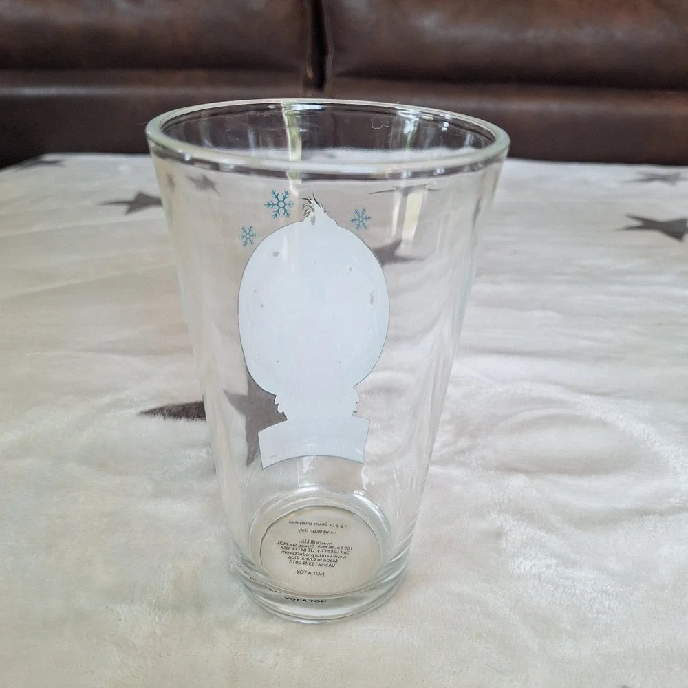 Dr. Seuss The Grinch Joy Is Underrated Christmas Drinking Glass 16 OZ.